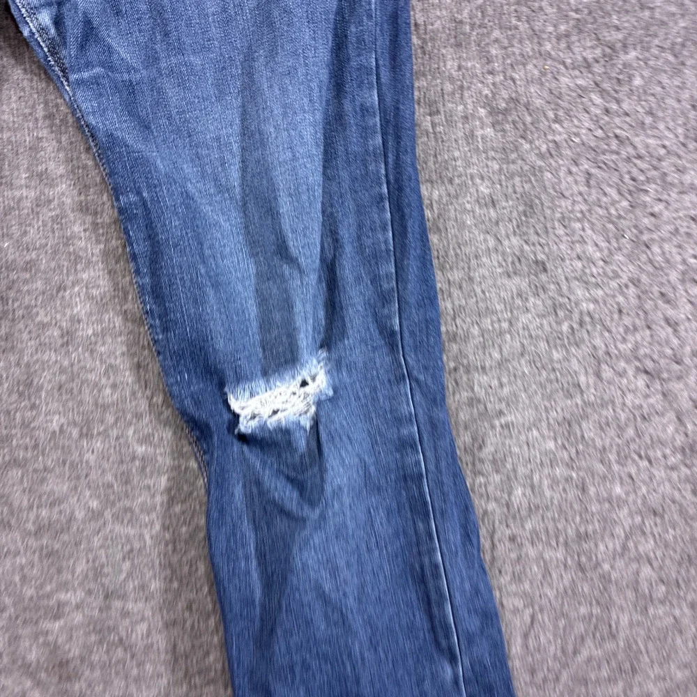 Flying Monkey Jeans Womens 28 Blue Distressed Made in USA Denim Grunge Indie